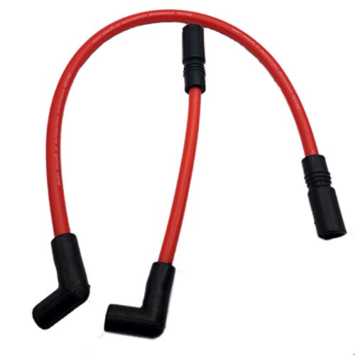 10.4Mm 10Mm Spark Plug Wire Compatible With Harley Davidson Big Twin 99-19 Fxd Dyna Softail (Red) #TOP1