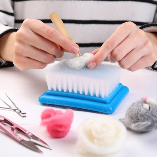 Image of STOBOK 10Pcs Felting Needles Wooden Handle Set, Needle Holder DIY Wool Felt Crafts Wooden Grip Replacement Felting Tool Handle for Handmade Projects, Crafts and Class Kits