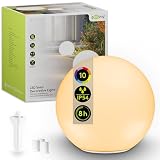 goobay LED Solar Ball 35 cm   Boule lumineuse RGB d'extérieur, résistante à l'hiver, étanche | Lampe solaire, lampe décorative pour terrasse, balcon, jardin, avec 10 modes d'éclairage et piquet