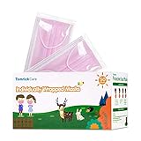 TomrickCare Pink Kids Disposable Face Mask 50PCS,Individually Wrapped…