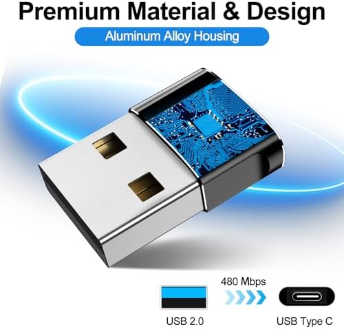 𝟒𝐏𝐚𝐜𝐤 𝐔𝐩𝐠𝐫𝐚𝐝𝐞𝐝 USB to USB C Adapter,Type-C Female to A Male Charger Converter for iPhone 17 Charger,iWatch Ultra SE 9 10 11,iPhone 17 Pro Max 16 15 14,Samsung S25,AirPods,iPad,Car,Xbox — view 5