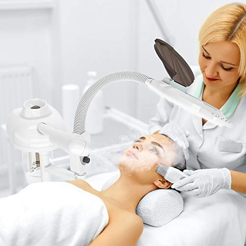 Professional Facial Steamer, Kingsteam 2 in 1 Face Steamer with 3X Magnifying Lamp and More Stable Wheel Rolling Base Design for Face Sauna Spa and Personal Care Use at Home or Salon. - Thumbnail 6