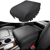 KBH Center Console Cover Replacement for Infiniti QX60 / JX35 & Nissan Pathfinder 2013-2020, Vinyl Leather, Car Armrest Upholstery, Anti-Scratch, Black