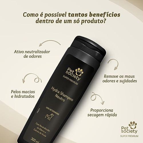Pet Society Shampoo Neutro Super Premium 300 Ml Pet Society para Cães