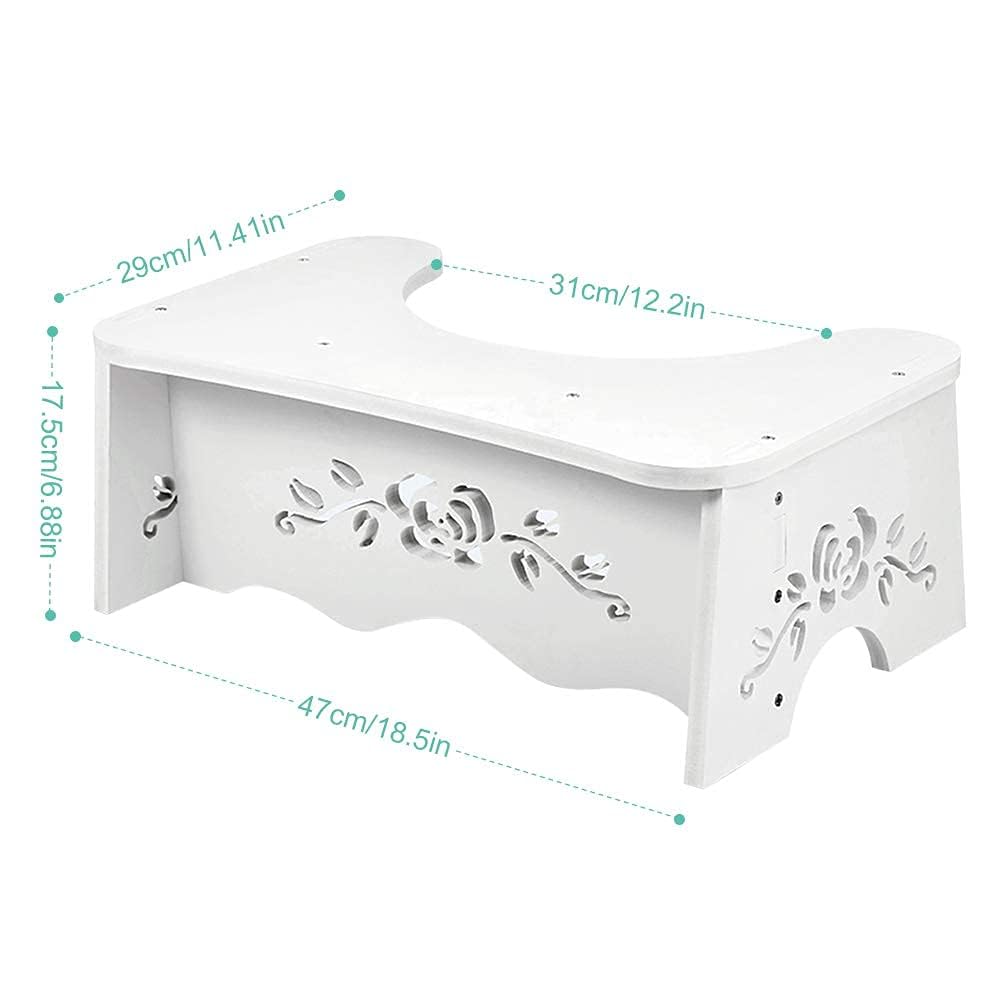 Sgabello per WC, Sgabello da Toilette Antiscivolo Sano e di Alta Qualità, per Anziani Bambini Donne Incinte Adulti, Antiscivolo per WC, 49,6 x 29,5 x 5,3 cm, Sgabello Antiscivolo per Bambini