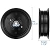 Flat Idler Pulley Compatible with Craftsman Husq Ariens Sears Poulan Riding Lawn Mower Tractor with 42" 46" 48" 54” Deck, Replace 197379, 196106