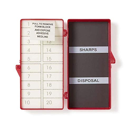 Medline DYNJNC20F Foam Block Needle Counters with Magnet, 20 Count, Pack of 64
