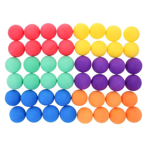 HOOTNEE Balones de Esponja EVA Suaves 4 CM Juego de 48 Unidades Multicolor Mascotas Ideales para Jugar en Interiores y Exteriores Juguetes de Cumpleaños y Entretenimiento Antiestrés