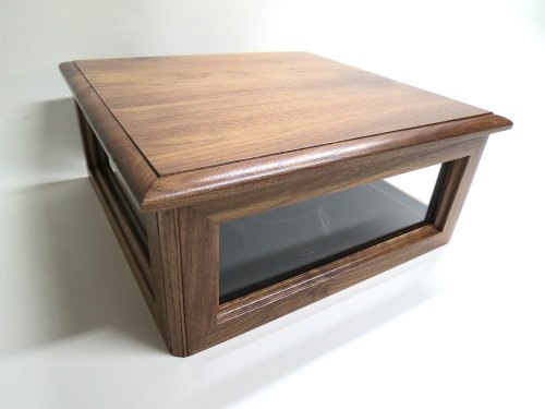 Military Hat Helmet Cover Box (Solid Walnut) #TOP2