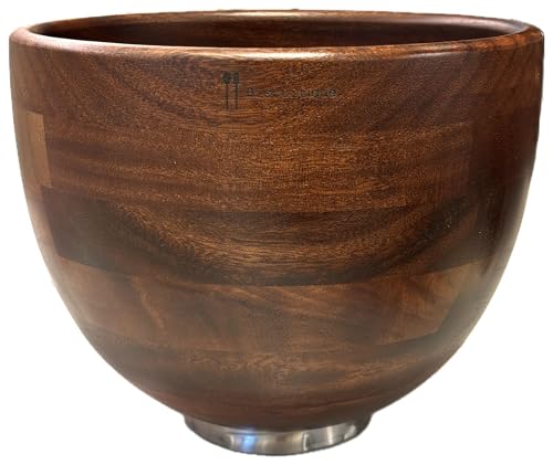 Biscuitique Walnut Wood Mixing Bowl for KitchenAid 4.5 & 5QT
