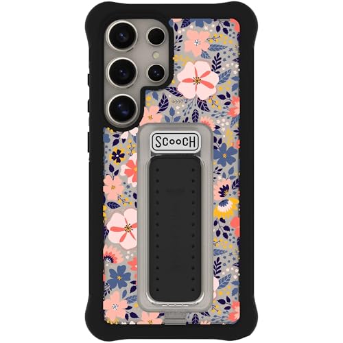 Scooch for Samsung Galaxy S25 Ultra, 5-in-1 Wingman Kickstand Case, 10-Foot Military Grade Drop Protection, Pop-Out Kickstand, Phone Grip, Car Mount, Wildflowers