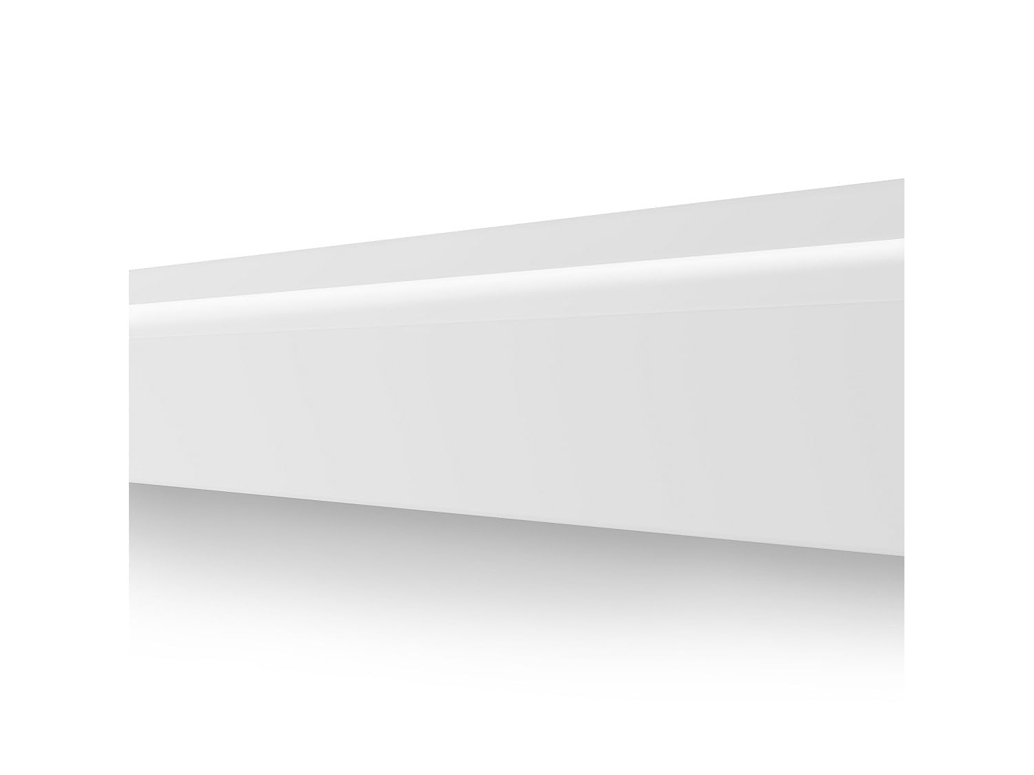 Vente-unique - Rodapié Ateno - L 290cm x A 1.8cm x H 12cm - plástico - blanco