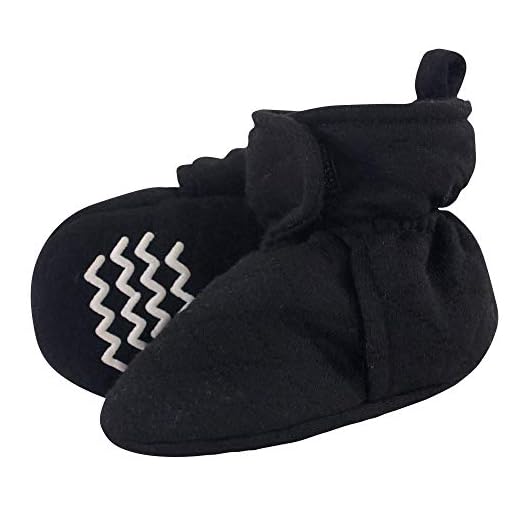 Hudson Baby Unisex Baby Quilted Booties, Black 1pk, 0-6 Months