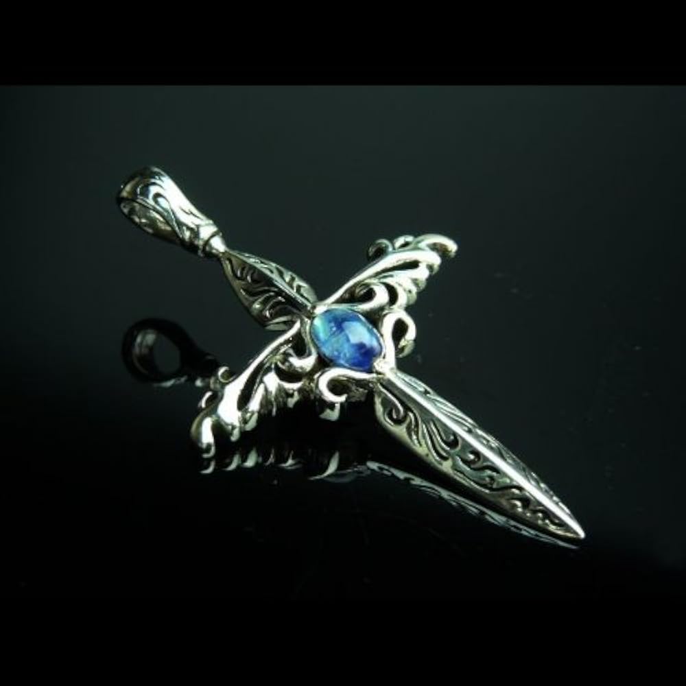 Amazon | クロスペンダント ナイフ ブルートパーズ シルバー925