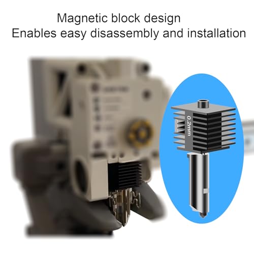 Image of 2PCS A1 Mini /A1 Hotend, A1 Mini /A1 Print Head Kit High-Temperature 0.2mm /0.4mm Hardened Steel Nozzle with Silicone Sock Compatible for Bambu Lab A1 /A1 Mini 3D Printer,