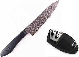 【TVで紹介】ストーンバリア包丁 + おまけ付き 専用シャープナー 日本製 岐阜県関市 180mm レジェンド松下 スーパーストーンバリア包丁