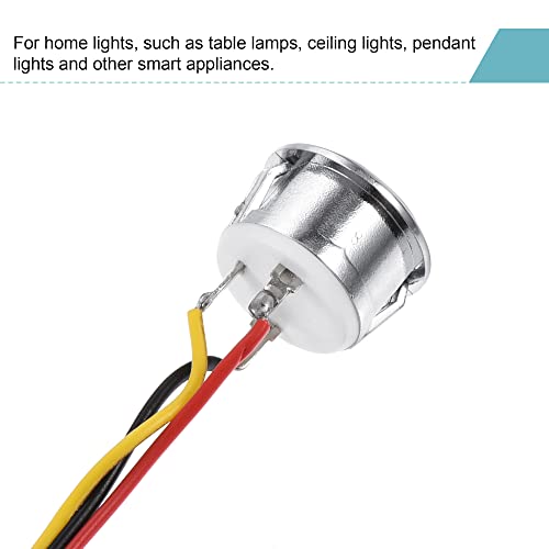 Meccanixity Dc 12V Touch Dimmer Switch With White Indicator Light 16Mm Diameter Snap-In Mount Silver Tone For Led Lights Strip Lights #TOP3