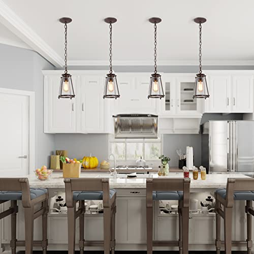 KSANA-Bronze-Pendant-Lighting-for-Kitchen-Island-Rustic-Industrial-Pendant-Light-with-Seeded-Glass-Shade-75-W KSANA Bronze Pendant Lighting for Kitchen Island Rustic Industrial Pendant Light with Seeded Glass Shade 75 W