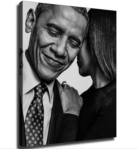 Great African American Barack Obama and Michelle Obama Poster Art Canvas Painting HD Painting Printing Artwork for Bedroom Wall Home Decoration (08×10inch_Unframed)