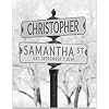 Personalized Wedding Gift Keep Me Warm Street Sign Art Print in Snow Modern Wedding Gift and Engagement Party Display Customized Print with Couples Name and Special Date Black and White Print