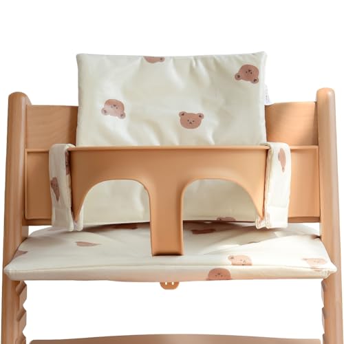 Vicloon Cojín para Trona Compatible con Stokke Tripp Trapp, Funda Trona de Bebe Impermeable Universal, Cojín para Tronas Repuesto con Revestimiento, Suave y Extraíble, Fácil Limpieza (01)