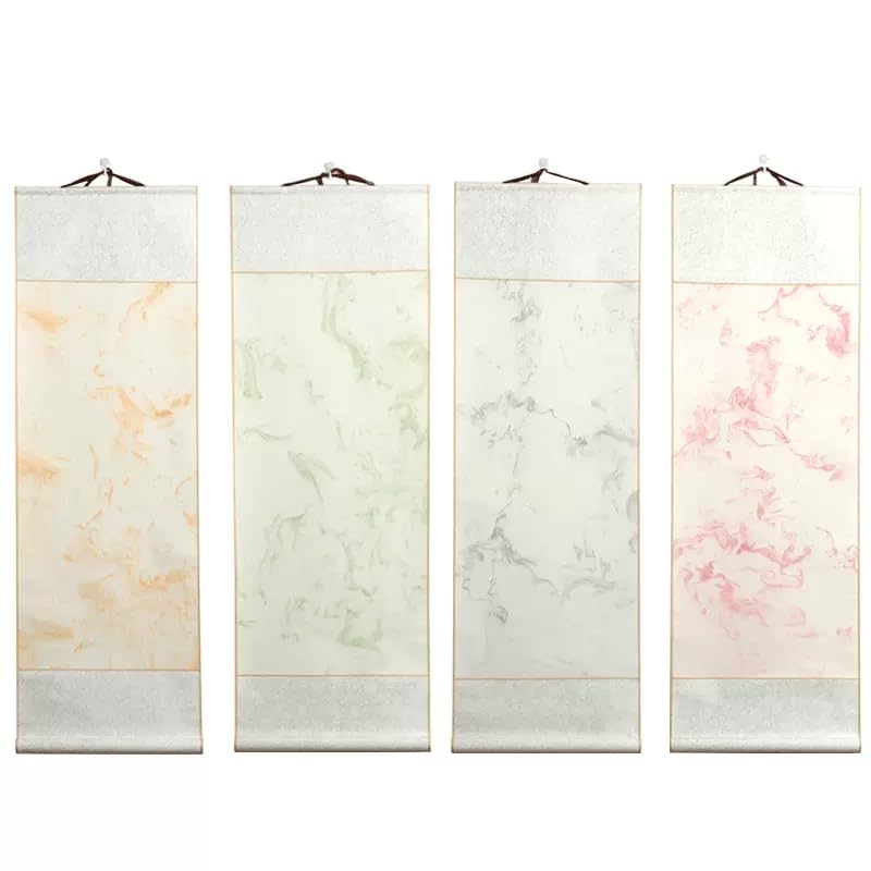 Lot 4 Rouleaux Papier Xuan Chinois Pour Calligraphie & Peinture - Parchemin Art Suspendu