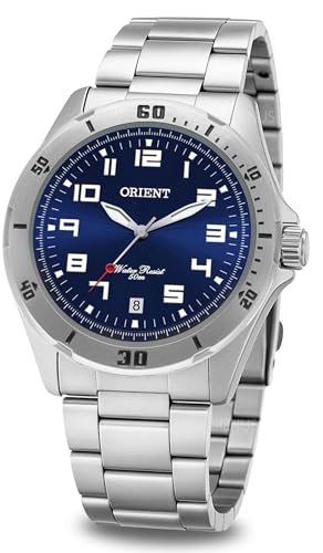 Relógio Orient Masculino Analógico - Prata/Azul - MBSS1155A D2SX