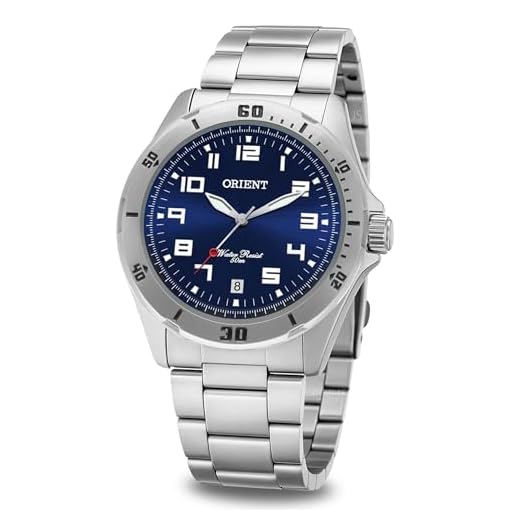Relógio Orient Masculino Analógico - Prata/Azul - MBSS1155A D2SX