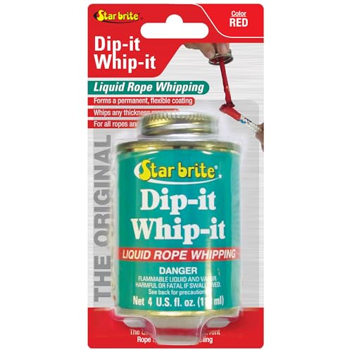 STAR BRITE Dip-It Whip-It Liquid Rope Whipping – Permanent & Flexible Rope End Sealer, Designed to Help Seal and Finish Rope Ends, Ideal for Marine Use, Multiple Colors, Made in USA