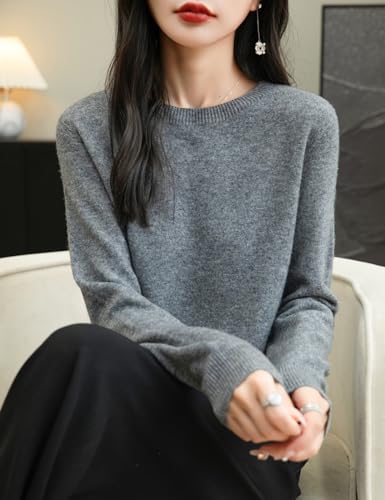 Chanyarn Women'S 100% Merino Wool Sweater 2024 Fall Pullover Crewneck Long Sleeve Seamless Knit Soft Cashmere Style Winter Warm Sweater  thumb #3