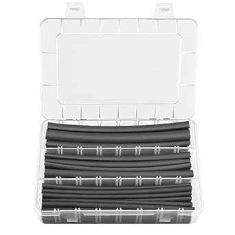 4:1 Schrumpfschlauch Assortiment Kit Automobile Spezial Grade Drahtkabel Selbstklebend ausgekleidete Rohrisolierung gegen Feuchtigkeitskorrosion und Luftleckage Schwarz (4&amp;6&amp;8) mm