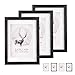 Produktbild Weiao Holz Fotorahmen 3er Set Klassiker hölzernes Bilderrahmen Home Dekoration Langlebig Photo Frame 9 x 13 Zoll (Schwarz)