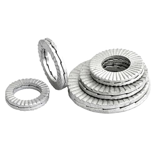 Mdingbao-V[bV[ M3 M4 M5 M6 M8 To M36 304 Stainless Steel Double Deck Self-Locking Washer Wedge Lock Loose Shock Proof Gasket,