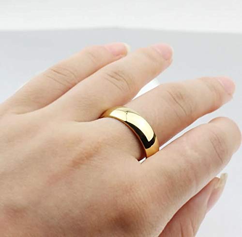 Bague couple acier inoxydable d'une qualité or classique durable