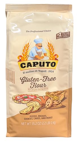 Antimo Caputo Gluten Free Pizza Flour 2.2lb - All Natural Multi Purpose Flour & Starch Blend for Baking Pizza, Bread, & Pasta