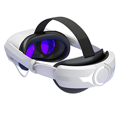 AUBIKA Elite Strap mit Batterie für Meta/Oculus Quest 2 Zubehör, Verlängern Sie die Spielzeit&schnelles Aufladen für VR Brille PC