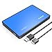 Produktbild ORICO 2,5" Externes Festplattengehäuse, USB 3.0 Externes festplatten Gehäuse für SATA 2,5 Zoll Interne HDD und SSD von 7/9,5 mm mit USB3.0 Kabel,Werkzeugfreie Montage, Blau