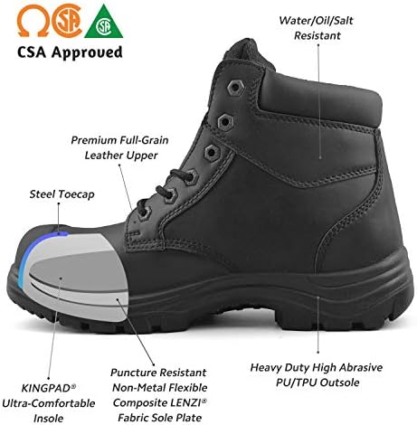 most comfortable csa approved work boots