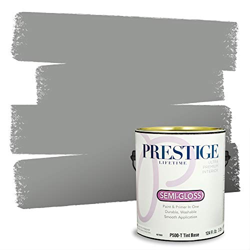 PRESTIGE Interior Paint and Primer in One, Silvery Moon, Semi-Gloss, 1 Gallon