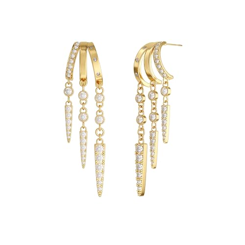 CHESKY 14K Gold Plated Triple Hoop Dangle Earrings for Women by CHESKY - Used condition - US$5.75