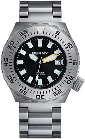 Reloj de buceo deportivo para hombre, con corona atornillada, 30 ATM, resistente al agua, vidrio de zafiro, puls