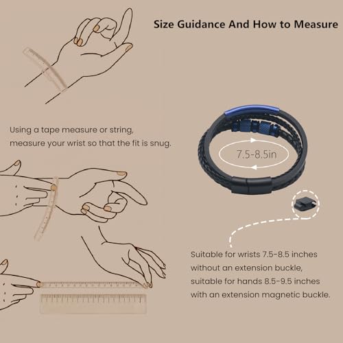 Pulsera trenzada de cuero para hombre miniatura 6