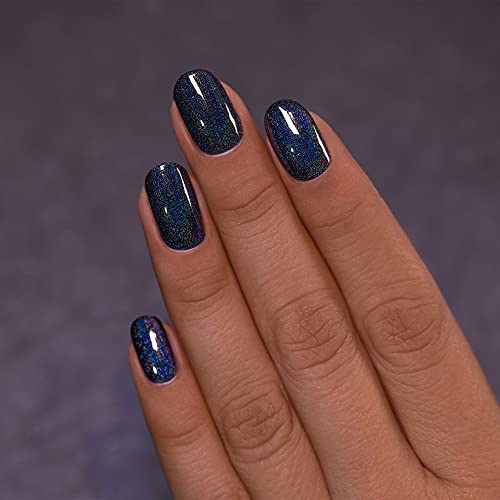 Image of ILNP Black Magic - Deep Black Holographic Nail Polish
