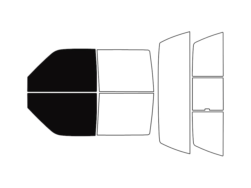 Rvinyl Window Tint Kit Compatible with Chevrolet Silverado 1999-2000 (4 Door Crew Cab) - Front Precut Kit - 5%