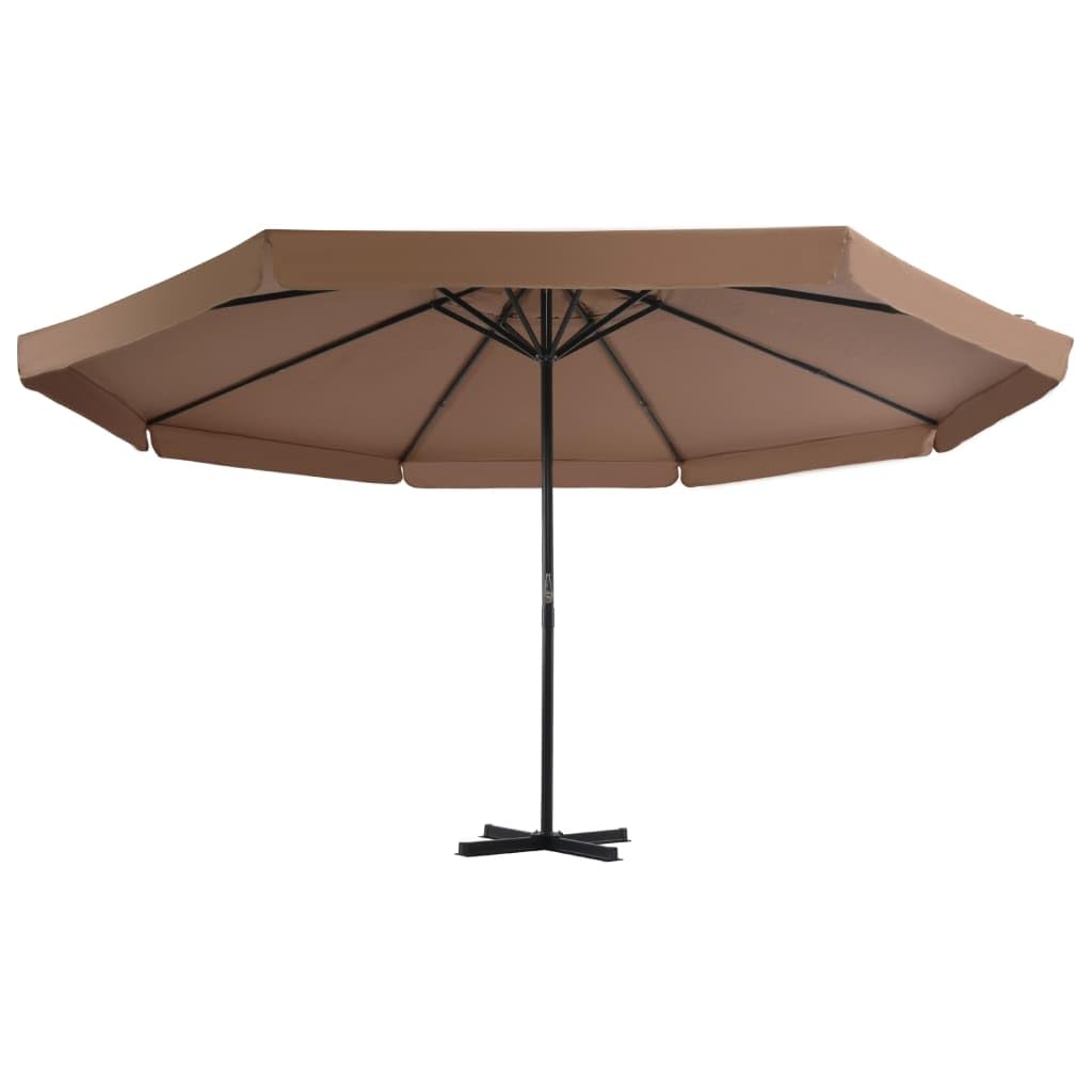 Parasol z przenośnym stojakiem, parasol ogrodowy, parasol targowy, parasol tarasowy, parasol wspornikowy do ogrodu, na patio, balkon, kolor taupe