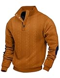 Photo Gallery endoradore felpe da uomo jacquard casual a maniche lunghe pullover maglieria con bottoni colletto, arancione, m Photo Gallery endoradore felpe da uomo jacquard casual a maniche lunghe pullover maglieria con bottoni colletto, arancione, m