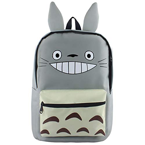 KEBEIXUAN Totoro Print Shoulder Canvas Mochila para viajes   uso en el campus