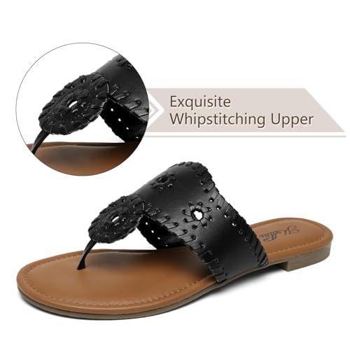 katliu Women's Flat Sandals Flip Flop Sandals Dressy Thong Sandals4