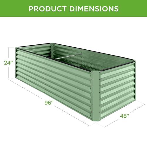 image for Best Choice Products 8x4x2ft Outdoor Metal Raised Garden Bed, Deep Roo