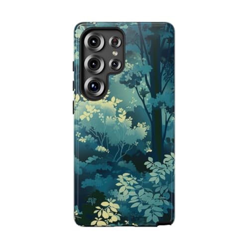 Coque Samsung S25 Ultra Vert feuillage brillant rigide pour une protection élégante.